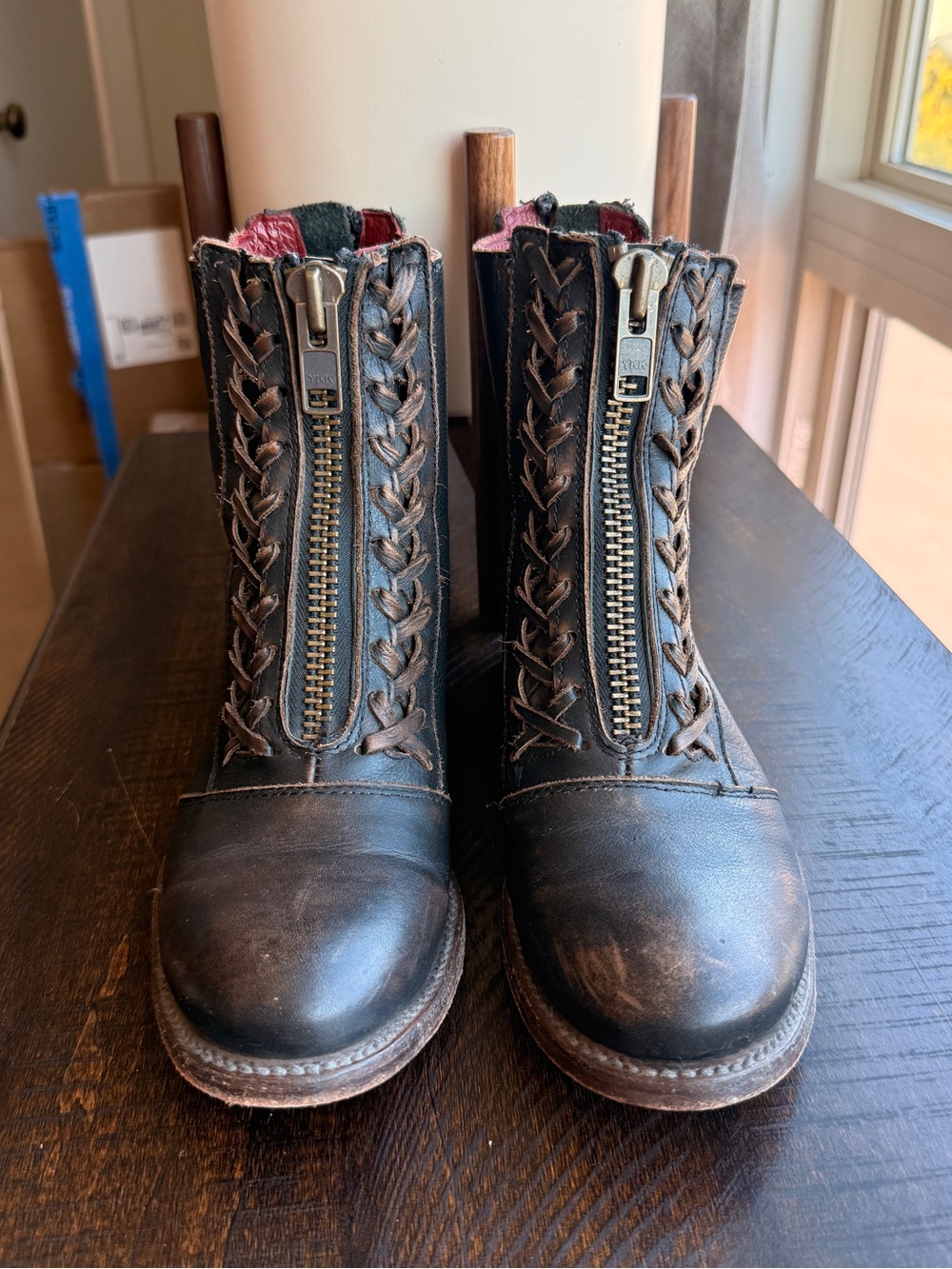 Freebird By Steven Wales Zipper Leather Ankle Bootie 8 OG